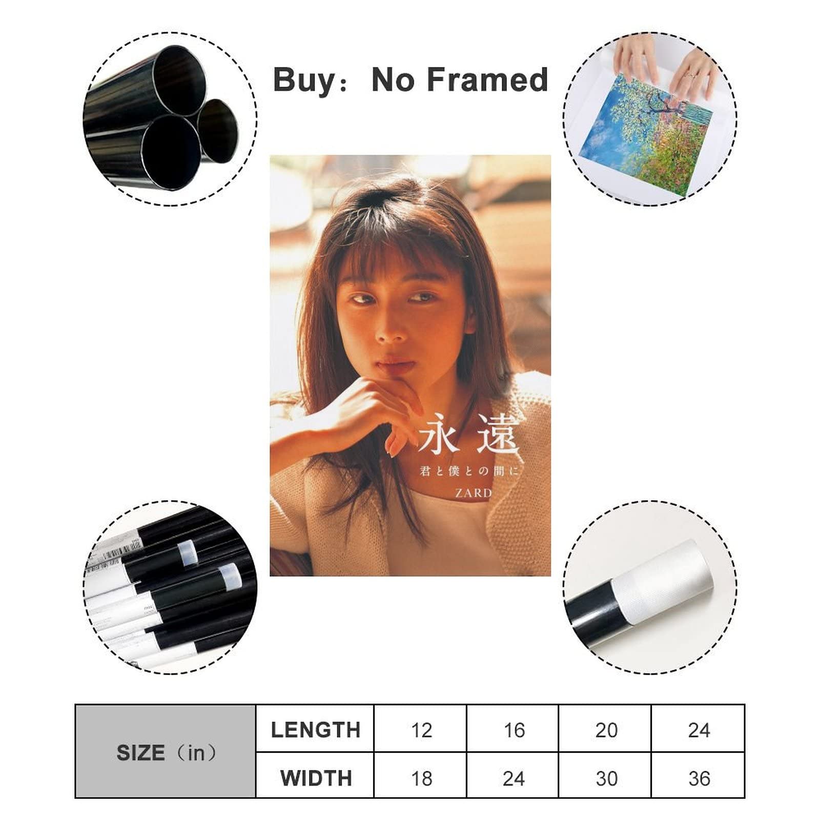 Amazon.co.jp: ロックバンドZARD女性歌手坂井泉水クラシックアート写真